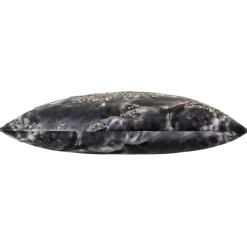 Inspire Me! Cloud9d Amal – Charcoal Digital Printed Pillow W/ Gold And Silver Print – 22″ X 22″ Hot