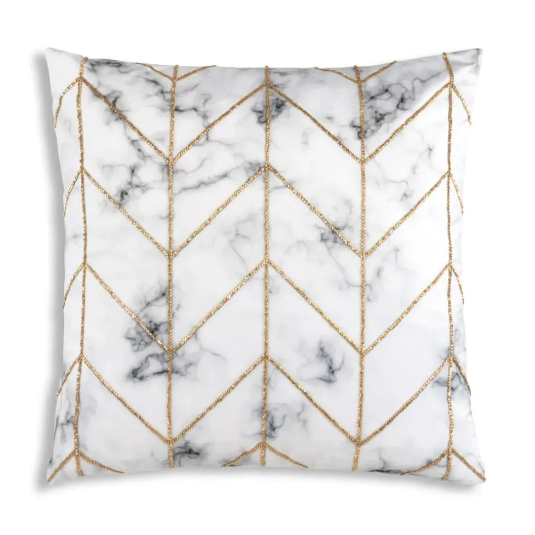 Inspire Me! Cloud9d PILLOWS, RUGS, & THROWS Elise Ivory Gold Pillow – 20″ X 20″ Best