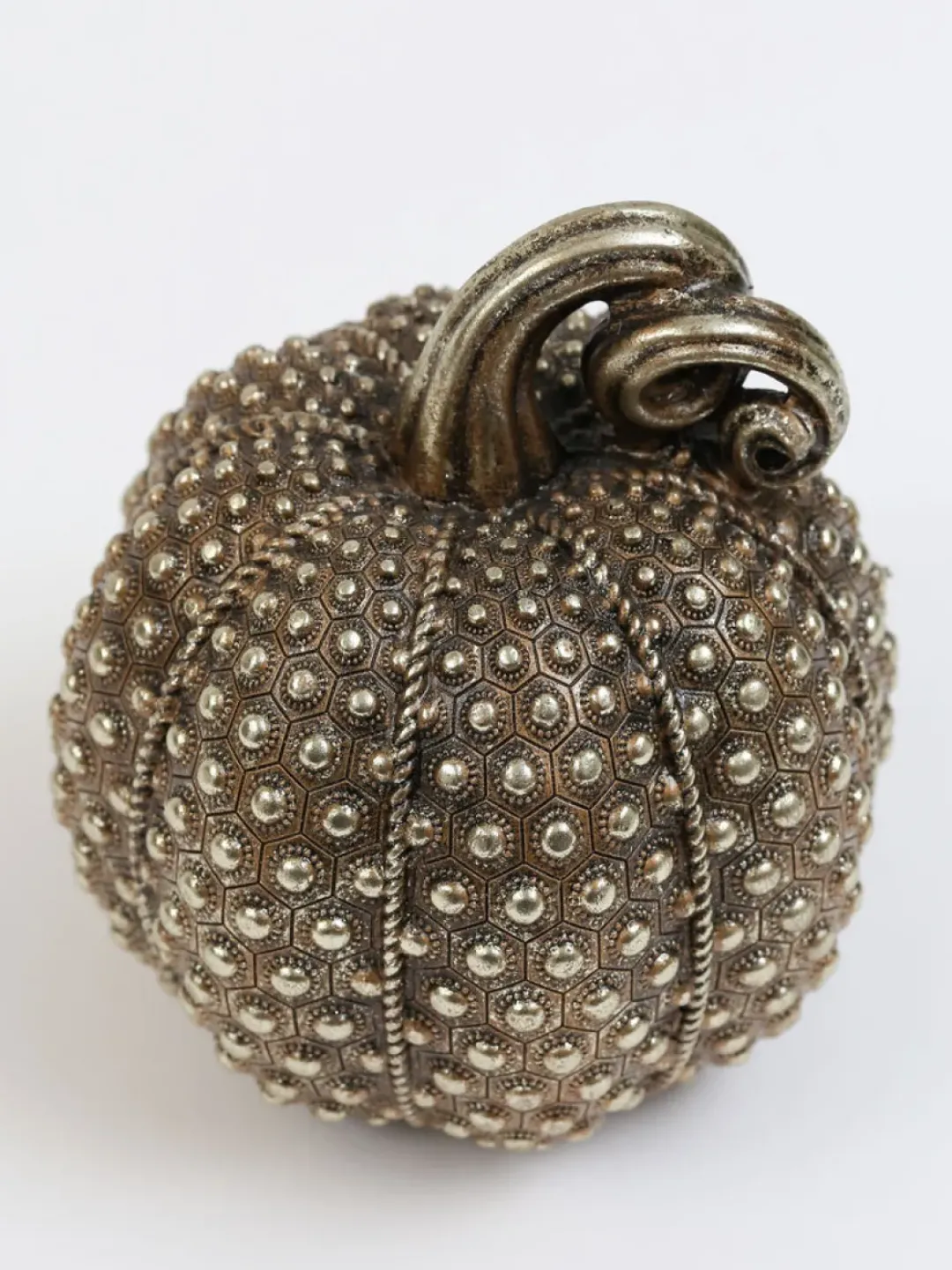 Inspire Me! Home Decor Antique Gold Resin Pumpkin (3 Styles) Sale