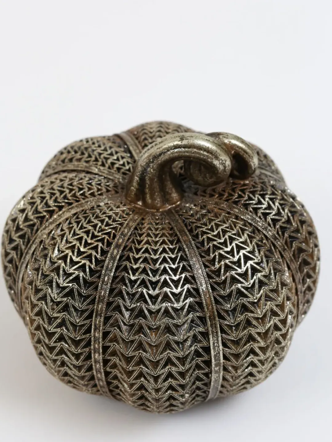 Inspire Me! Home Decor Antique Gold Resin Pumpkin (3 Styles) Sale
