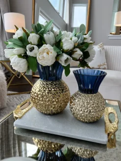 Inspire Me! Home Decor Black Mirror Tray With Gold Handles Fashion