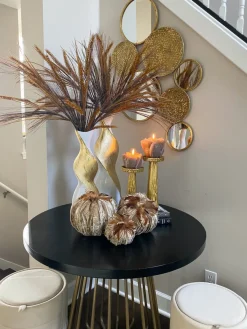 Inspire Me! Home Decor Brown And Gold Vase New