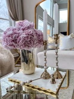 Inspire Me! Home Decor Glass And Gold Rectangle Tray With Handles Best
