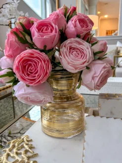 Inspire Me! Home Decor Glass Tray With Gold Metal Vine Handles Sale