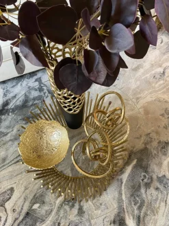 Inspire Me! Home Decor Gold And Colorful Glass Vase Clearance