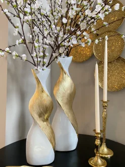 Inspire Me! Home Decor Gold And White Octagon Vase Online