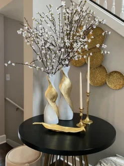 Inspire Me! Home Decor Gold And White Octagon Vase Online