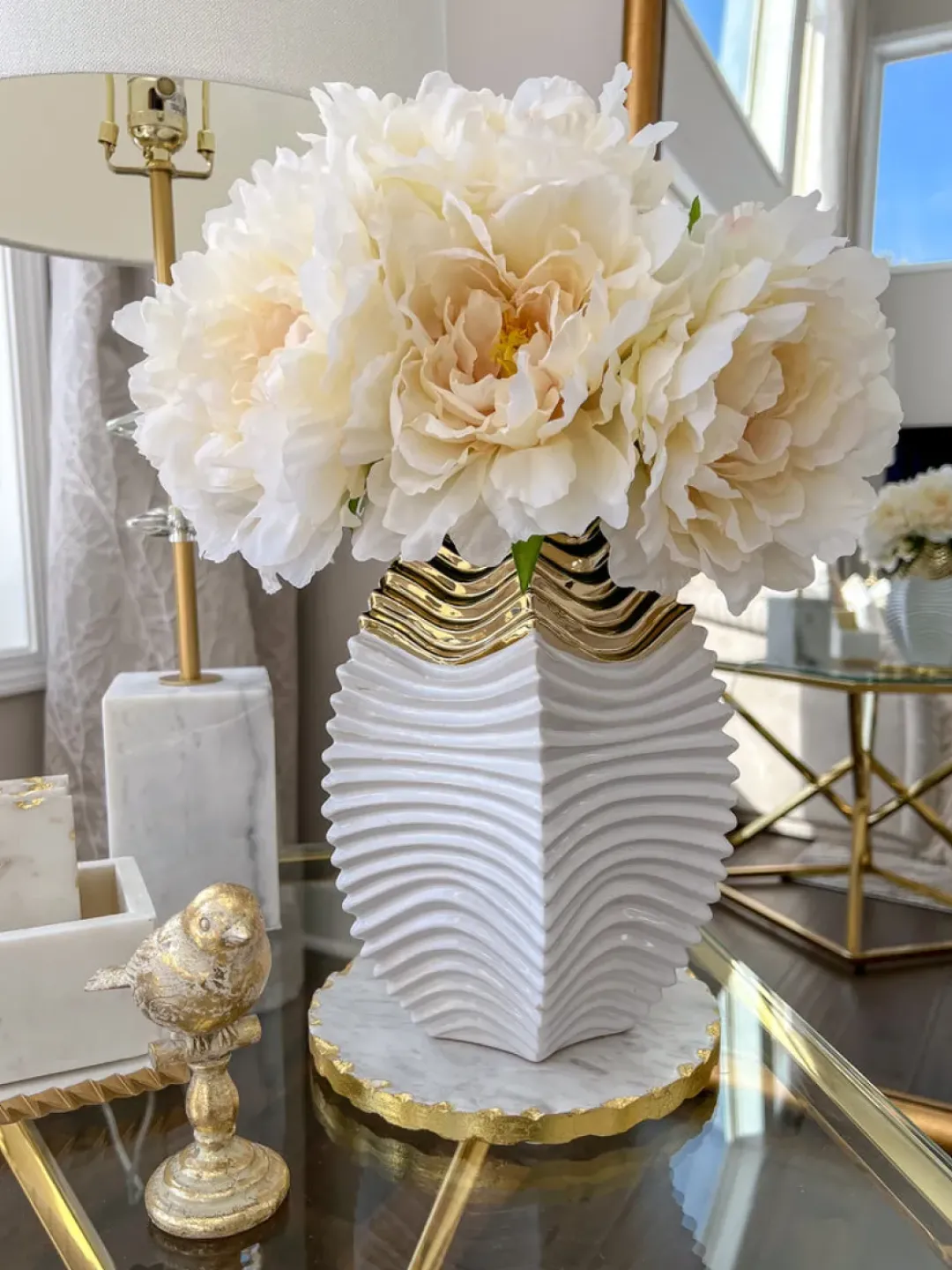 Inspire Me! Home Decor Gold Candle Holder Leaf Design (2 Sizes) Outlet