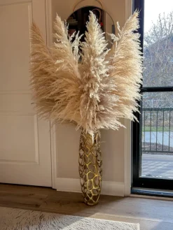 Inspire Me! Home Decor Gold Cascading Floral And White Vase Hot