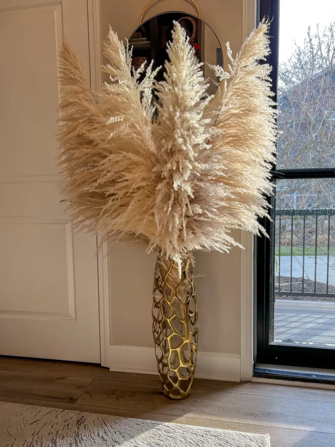 Inspire Me! Home Decor Gold Cascading Floral And White Vase Hot