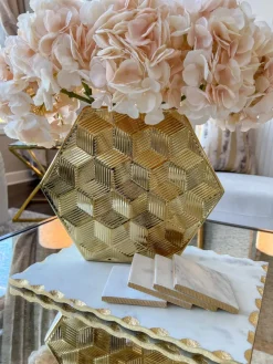 Inspire Me! Home Decor Gold Hammered Square Tray Clearance