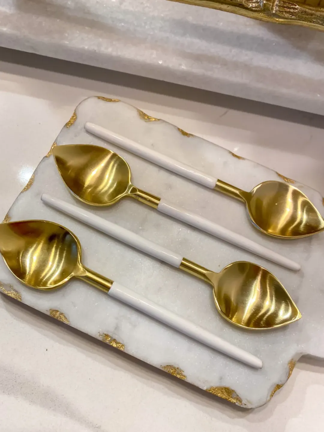 Inspire Me! Home Decor Gold Marbled Hexagon Espresso Tea Set Of 6 Sale