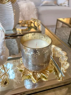 Inspire Me! Home Decor Gold Orchid Tea Light Holder Online