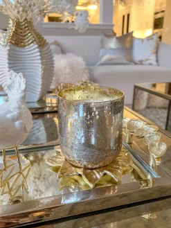 Inspire Me! Home Decor Gold Orchid Tea Light Holder Online