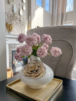 Inspire Me! Home Decor Gold Oval Beaded Platter Sale