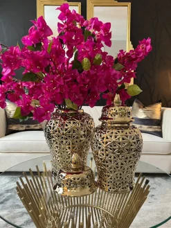 Inspire Me! Home Decor Gold Pierced Ginger Jar Hot