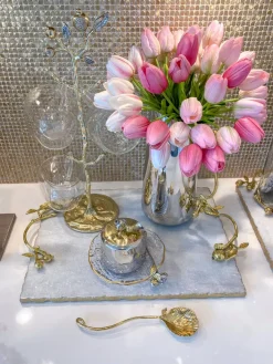 Inspire Me! Home Decor Gold Wavy Leaf Tray Best
