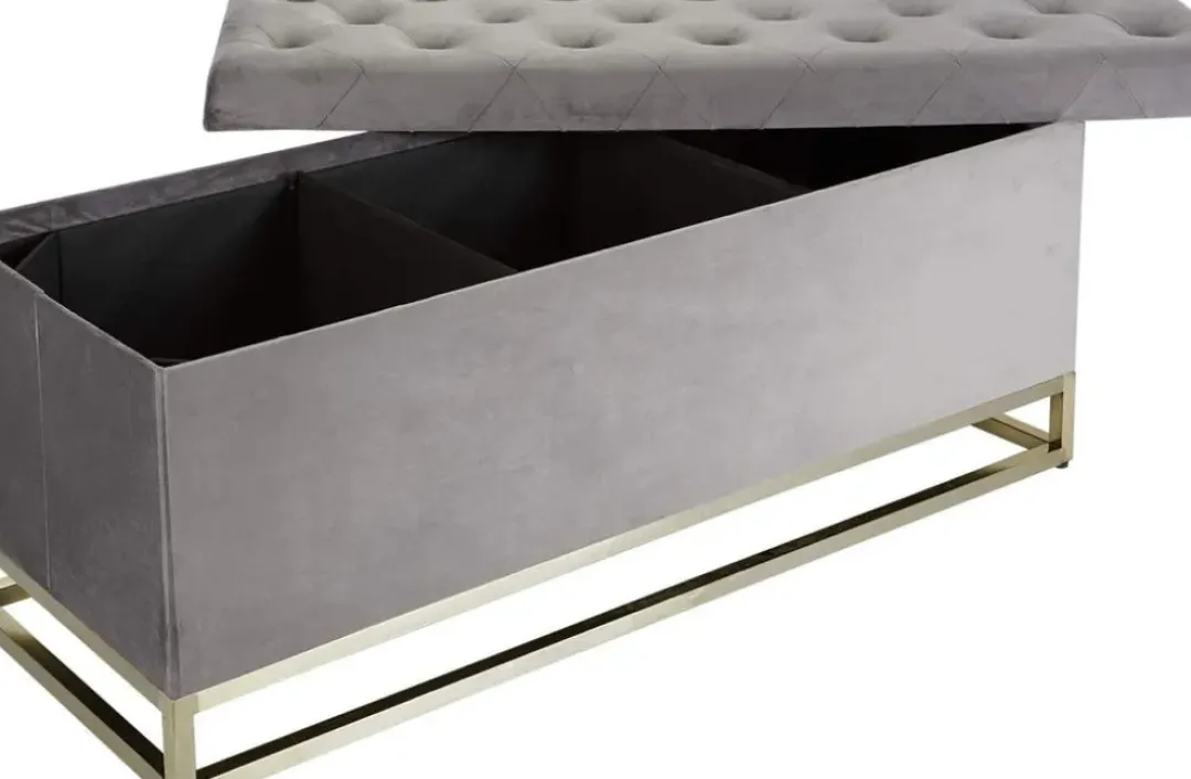 Inspire Me! Home Decor Jessica Storage Bench (2 Colors) Gold Discount