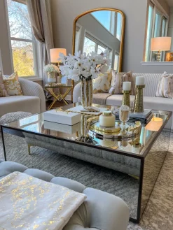Inspire Me! Home Decor Long Slim Gold Metal Leaf Tray Best