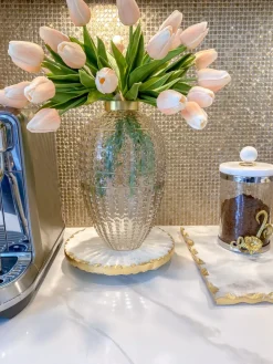 Inspire Me! Home Decor Marble Tray With Gold Lava Handles Online