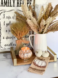 Inspire Me! Home Decor Mauve Feathered Pampa Grass Stem Outlet