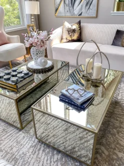 Inspire Me! Home Decor Round Marble Tray With Gold Edge And Metal Details Sale