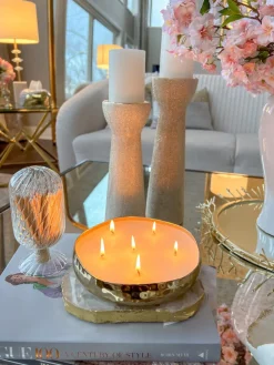 Inspire Me! Home Decor Round White Resin Tray/Trivet New