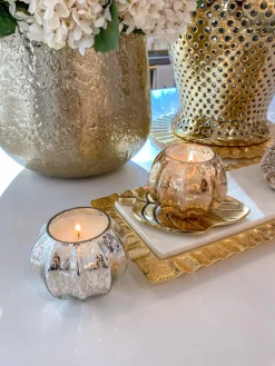 Inspire Me! Home Decor Silver Match Holder With Gold Detailing New