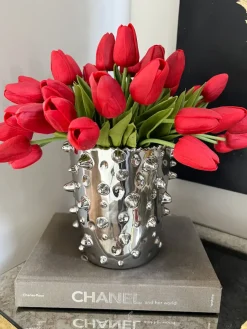 Inspire Me! Home Decor Slim Neck Hammered Texture Vase (3 Sizes) Best