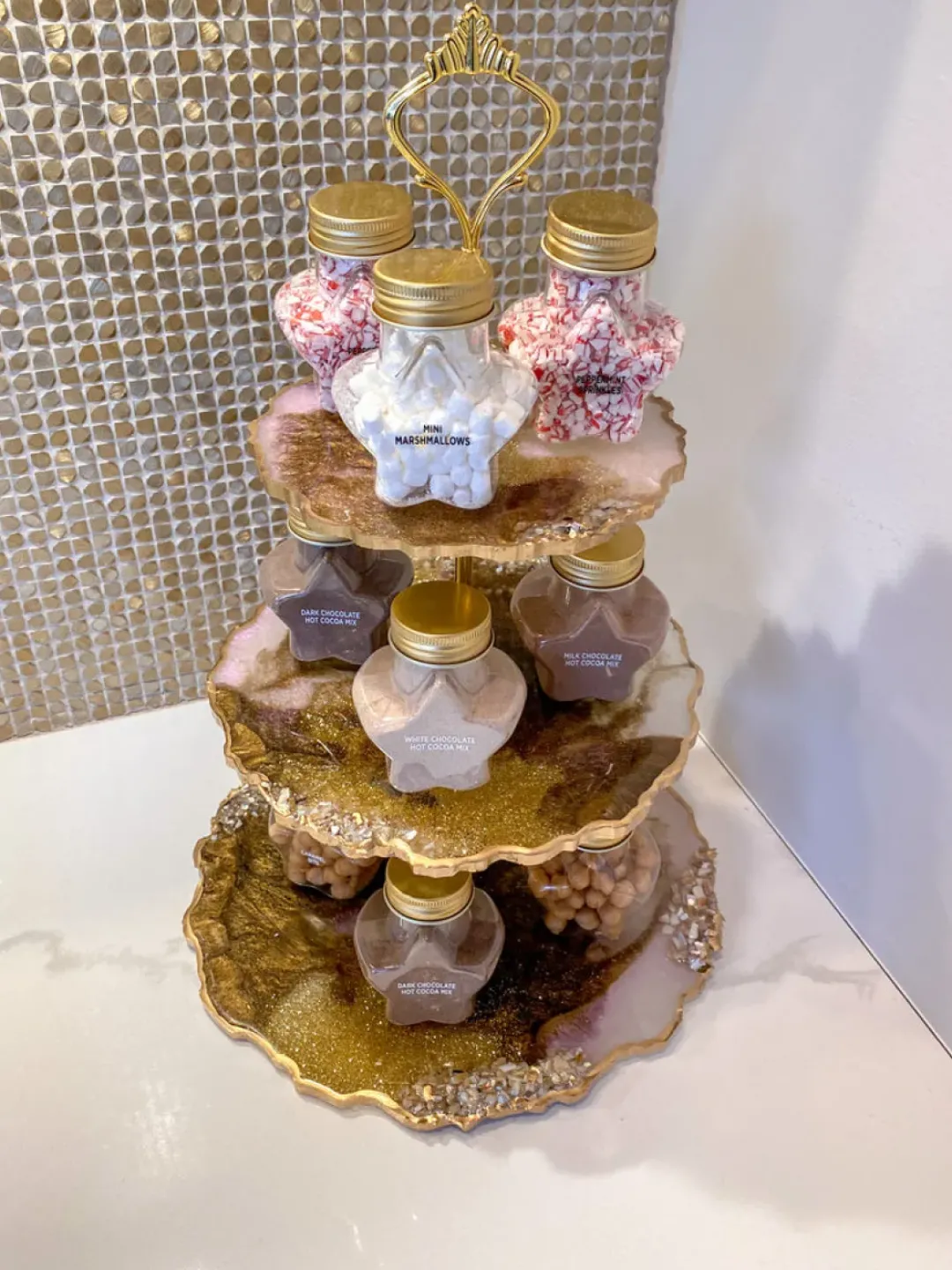 Inspire Me! Home Decor 3-Tiered Resin Cake Stand Discount