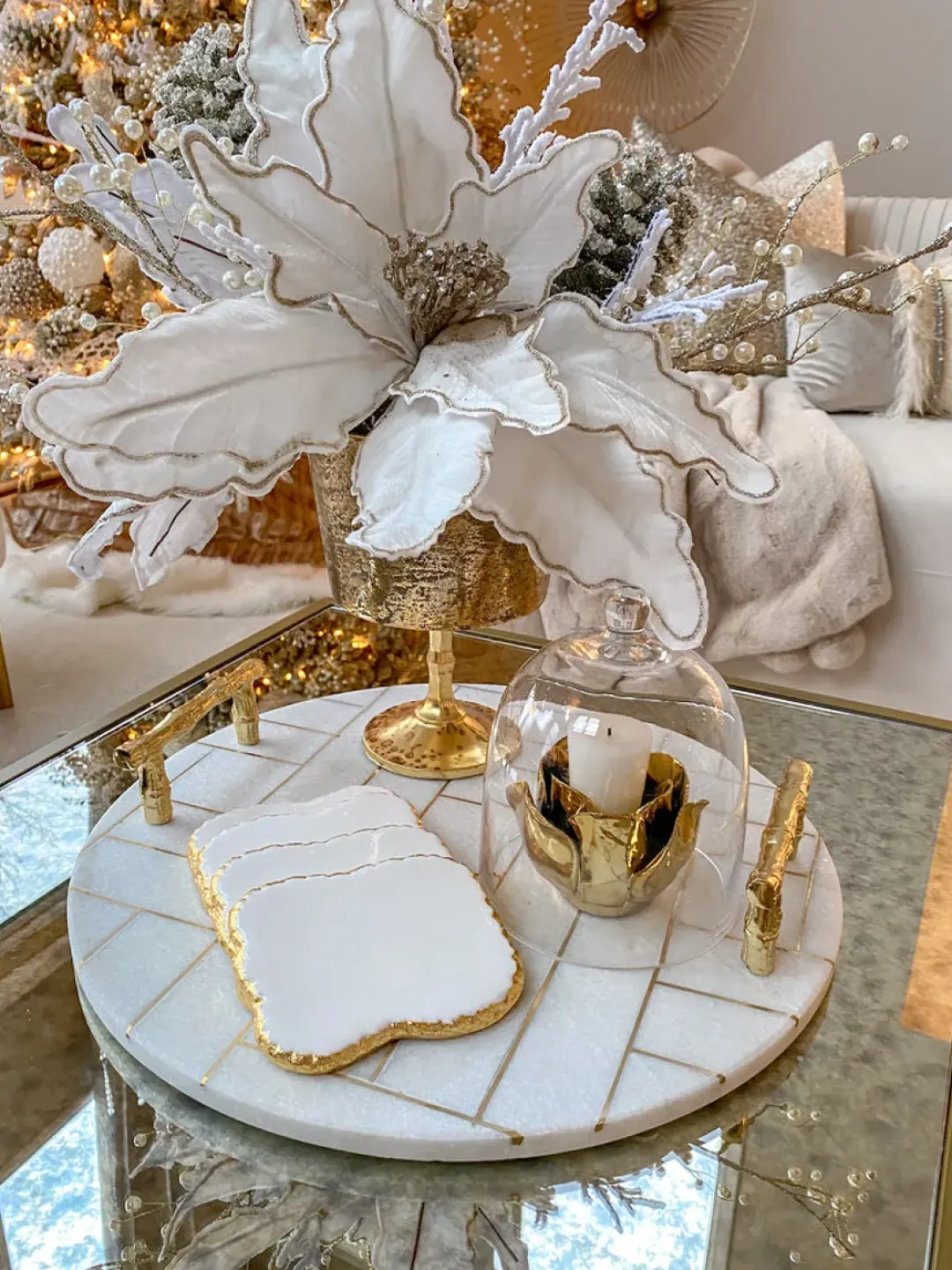 Inspire Me! Home Decor White And Gold Candleholders (2 Sizes) Online