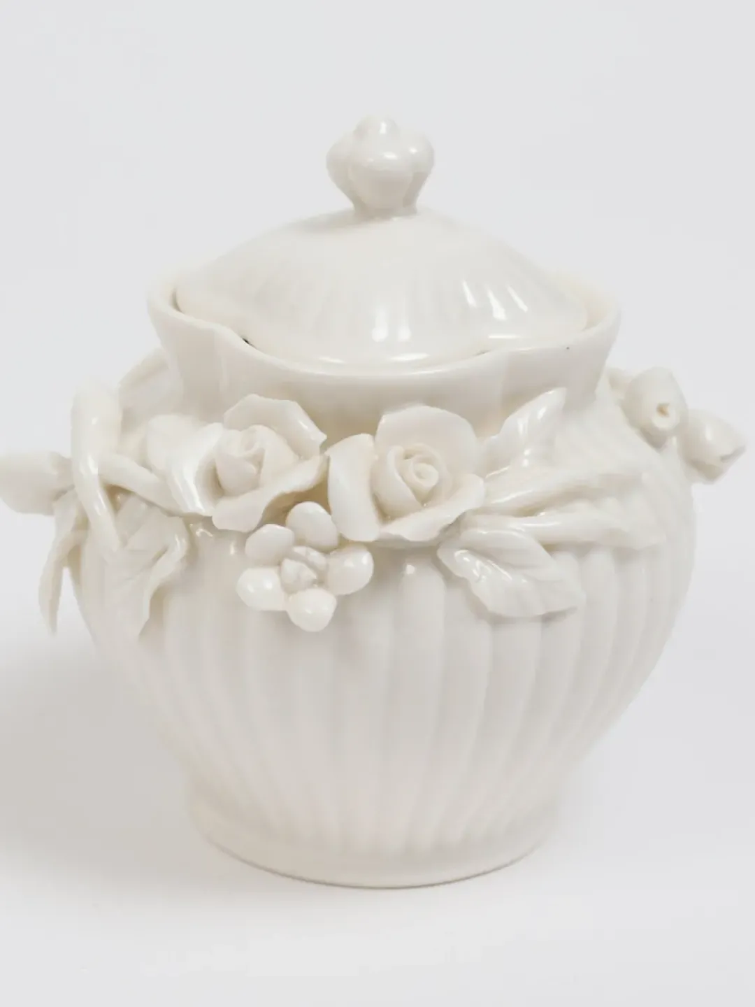 Inspire Me! Home Decor White Ceramic Lidded Jar With Gold Linear Detail (3 Sizes) Outlet
