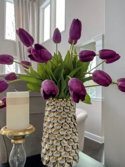 Inspire Me! Home Decor White Ceramic Vase New