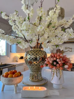 Inspire Me! Home Decor 48″ White Cherry Blossom Stem Floral Stems Sale